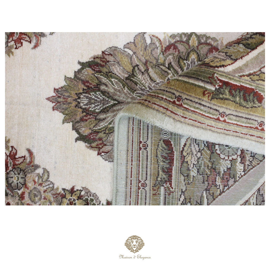 Alfombra Diseño Aubusson Floral Verde Lana Superfina | Imperio Maison Alfombra 202x313 cm