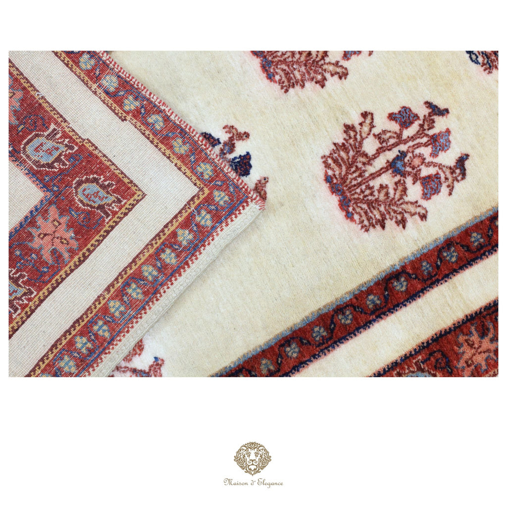 Alfombra persa Trible Fine Kashkuli con tintes naturales | Gabbeh de lana hecha a mano 102 x 195 cm