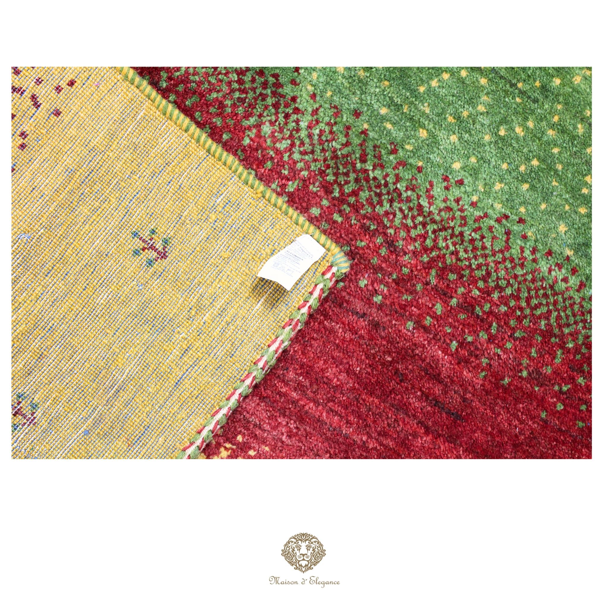 Alfombra persa Kashkuli colorida | Gabbeh de lana hecha a mano 85x121 cm