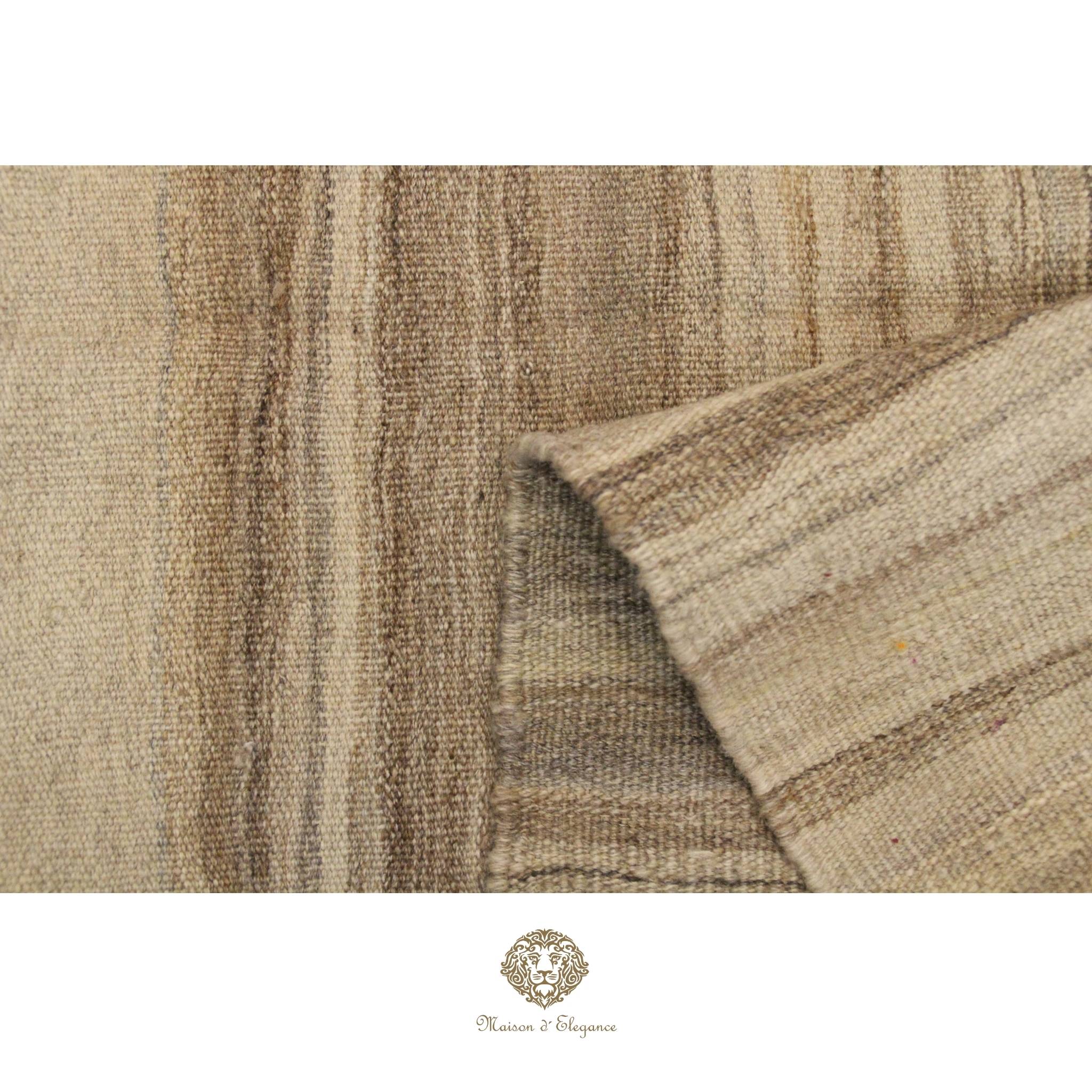 Maison d'Elegance Persian Wool Kilim Artisan Crafted with Naturally Dyed Vibrant Tones