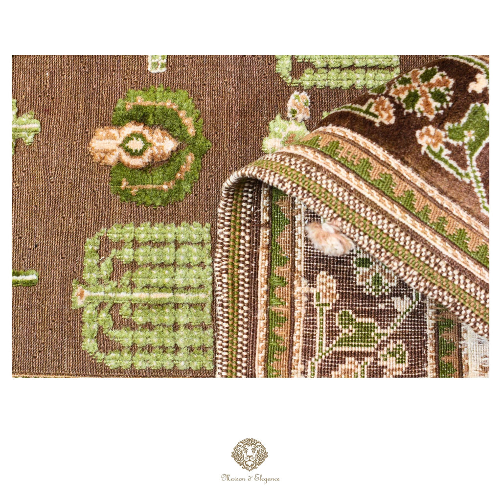 Alfombra persa Kashkuli de tejido plano, kilim bitécnico de lana | Hecha a mano, color natural, 120 x 180 cm