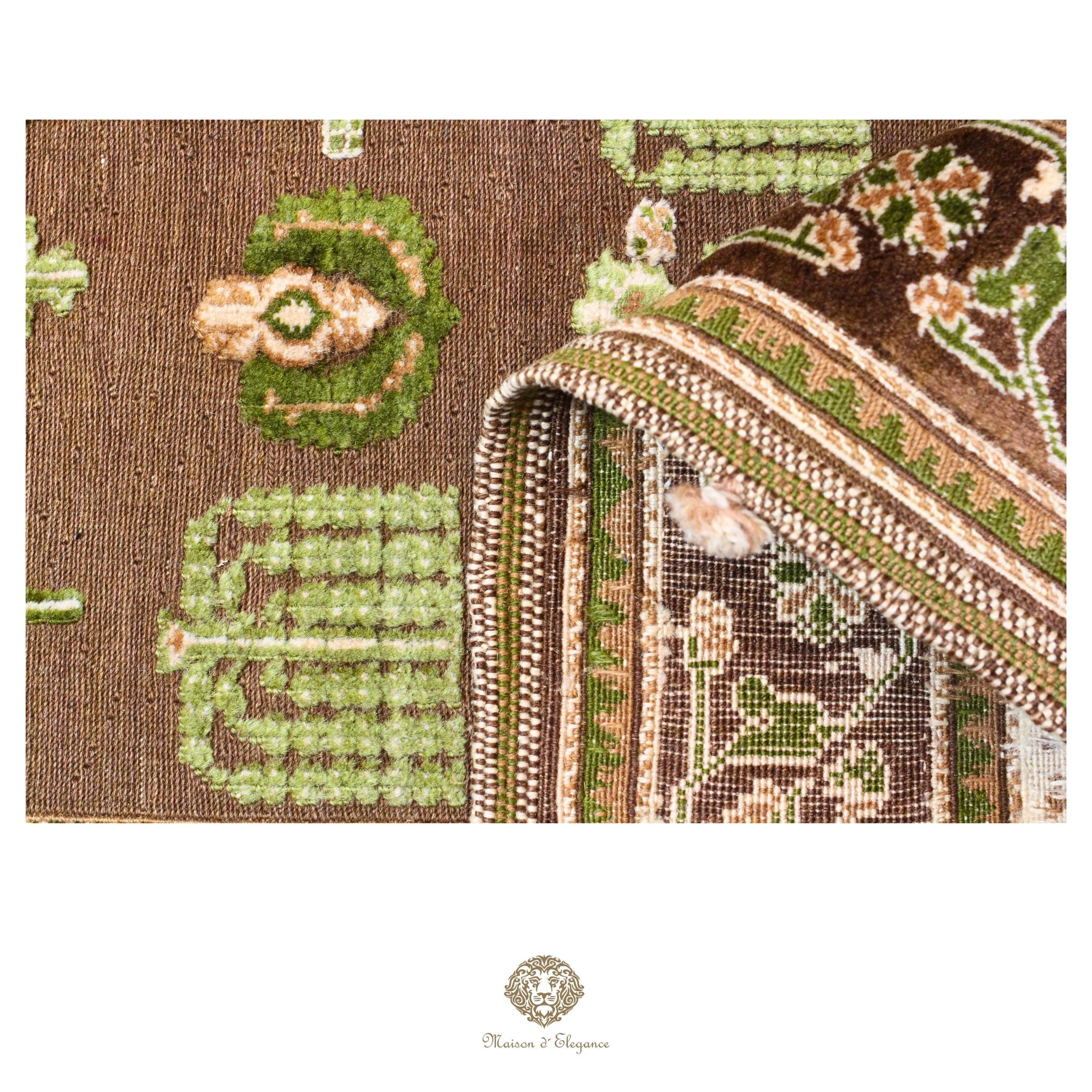 Alfombra persa Kashkuli de tejido plano, kilim bitécnico de lana | Hecha a mano, color natural, 120 x 180 cm