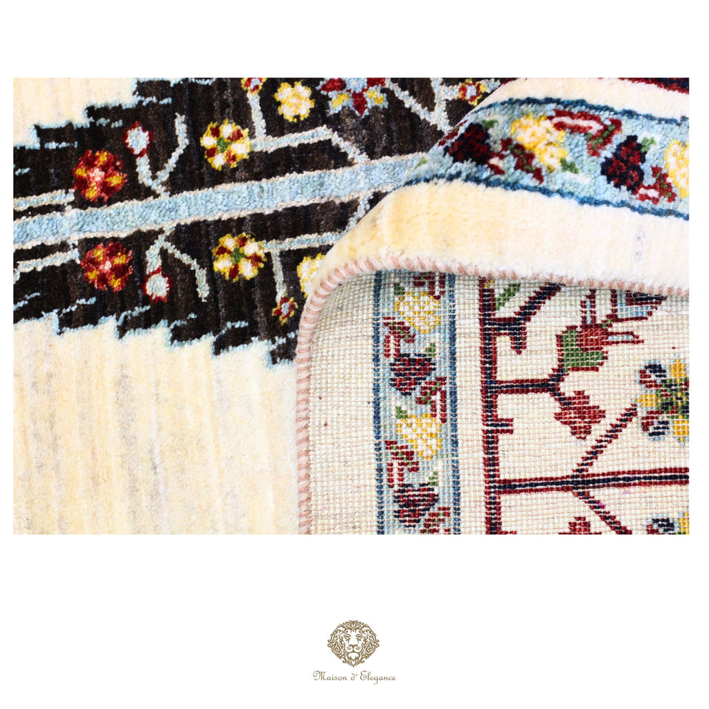 Alfombra persa de lana hecha a mano Kashkuli Nomadic | Diseño Cypress 150 x 191 cm