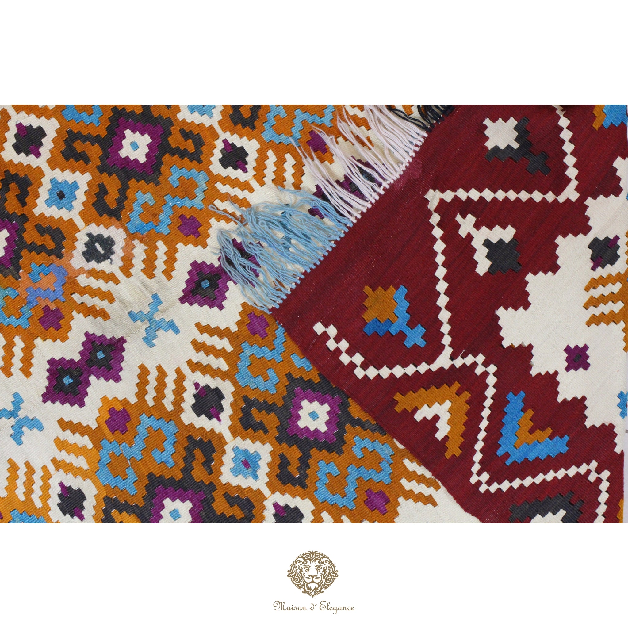 Alfombra Antigüedad Kilim Besarabia Lana | Diseño Geométrico 138x210 cm