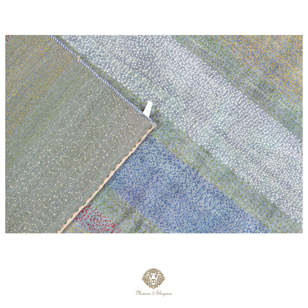 Alfombra persa Kashkuli colorida | Gabbeh de lana hecha a mano 203 x 219 cm