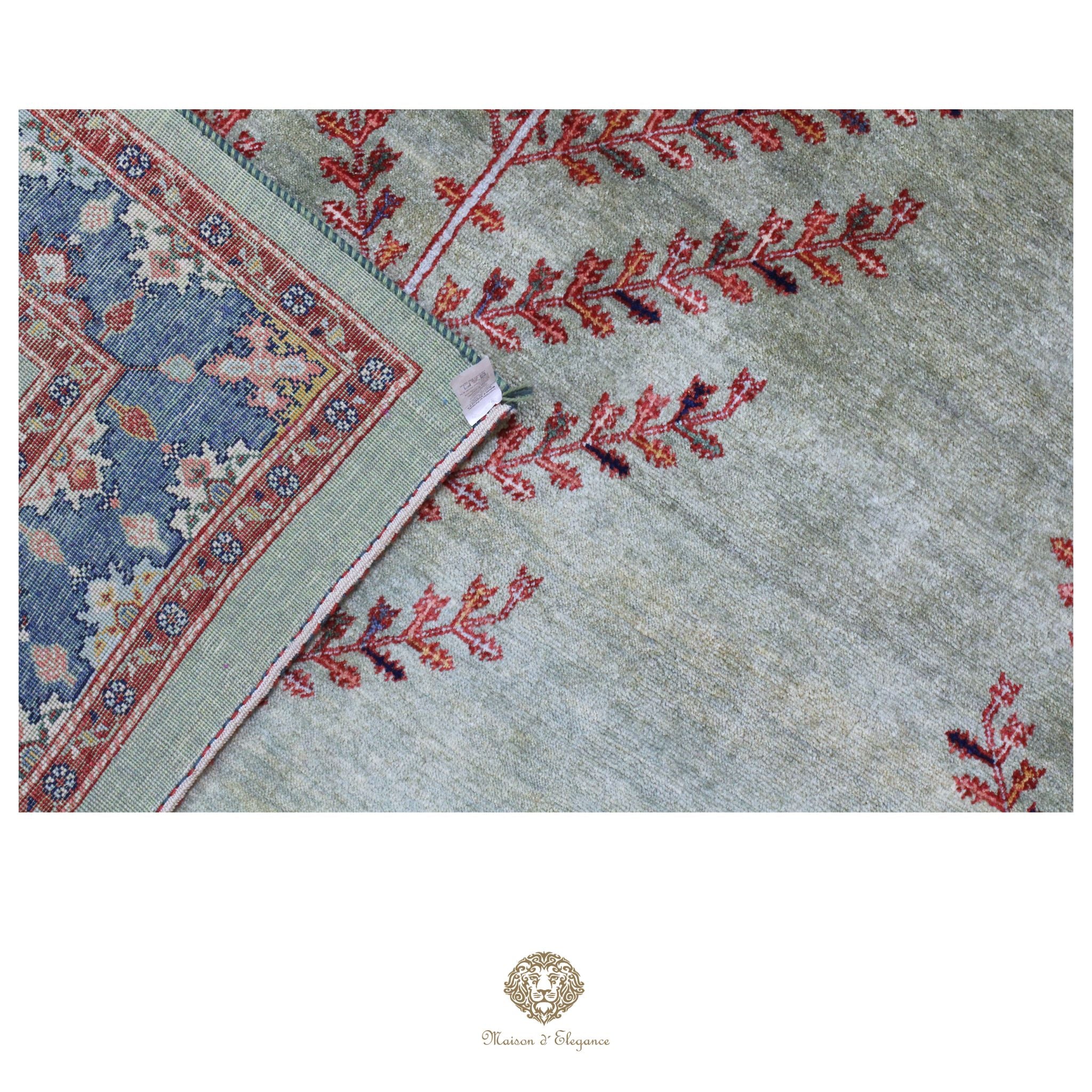Alfombra persa Trible Fine Kashkuli con tintes naturales | Loribaft de lana hecha a mano 156 x 208 cm