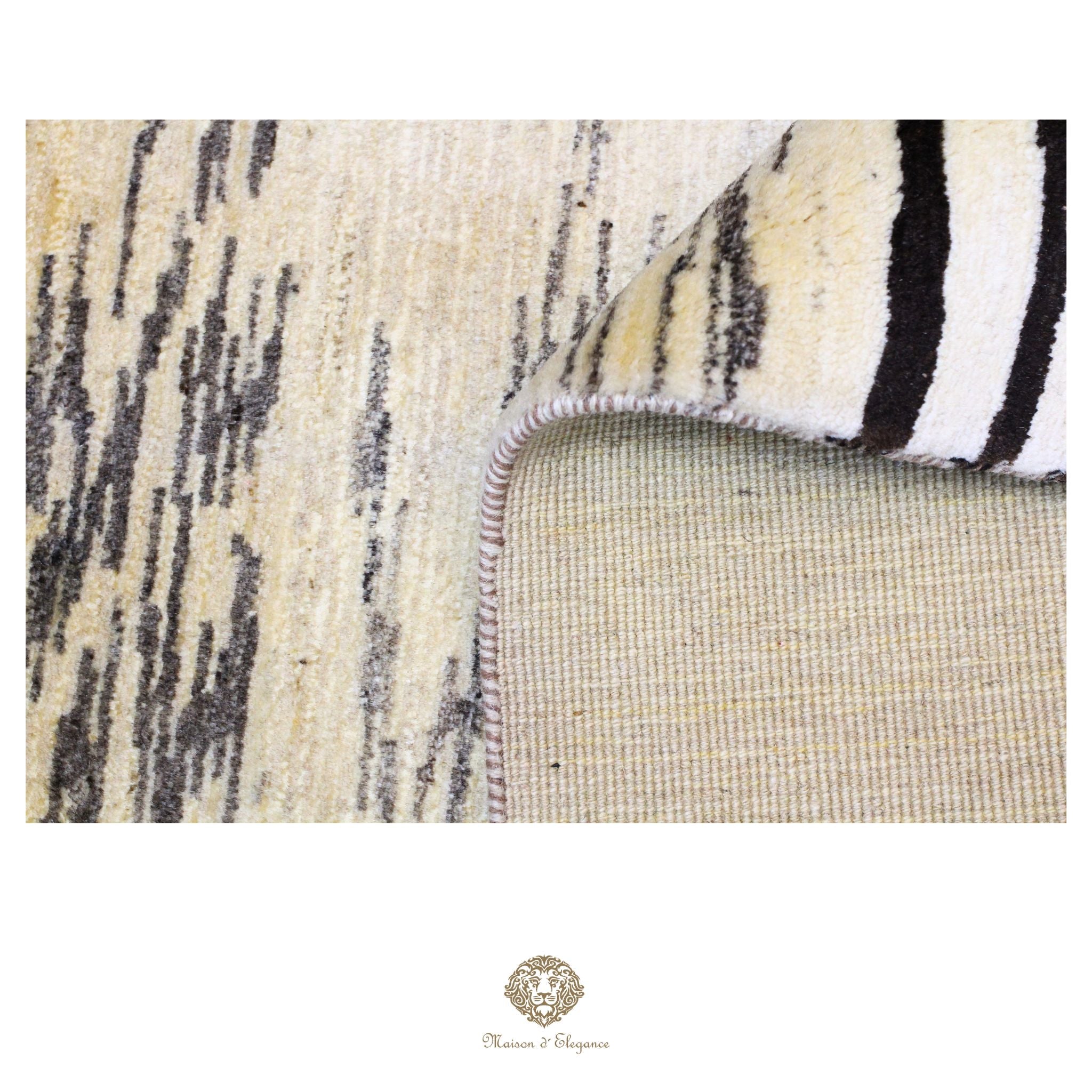 Alfombra persa Kashkuli blanca tribal naturale color | Gabbeh de lana hecha a mano 119 x 180 cm