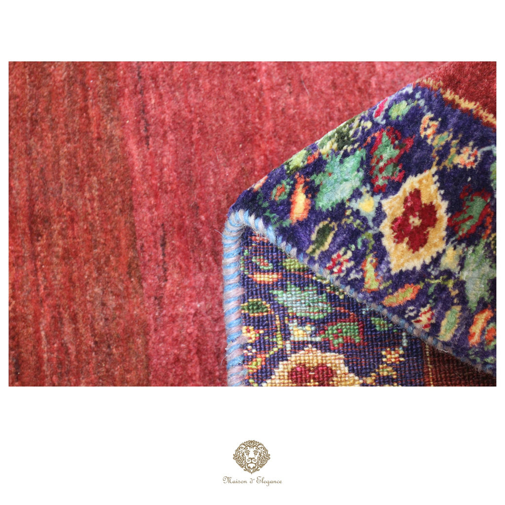 Alfombra persa de lana hecha a mano Kashkuli Nomadic | Diseño Cypress 57 x 108 cm