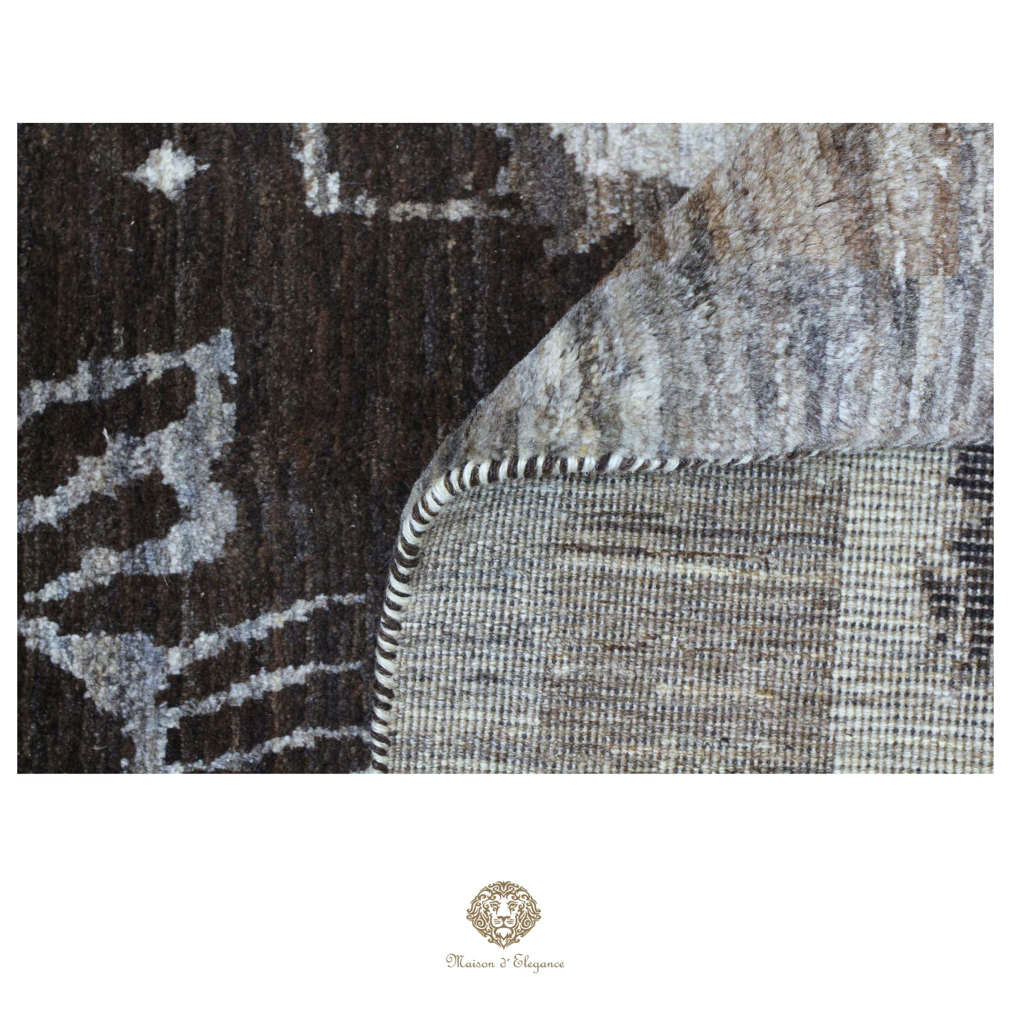 Alfombra persa Yalameh con diseño tribal de león, teñida con tintes naturales | Hecha a mano, 123 x 180 cm