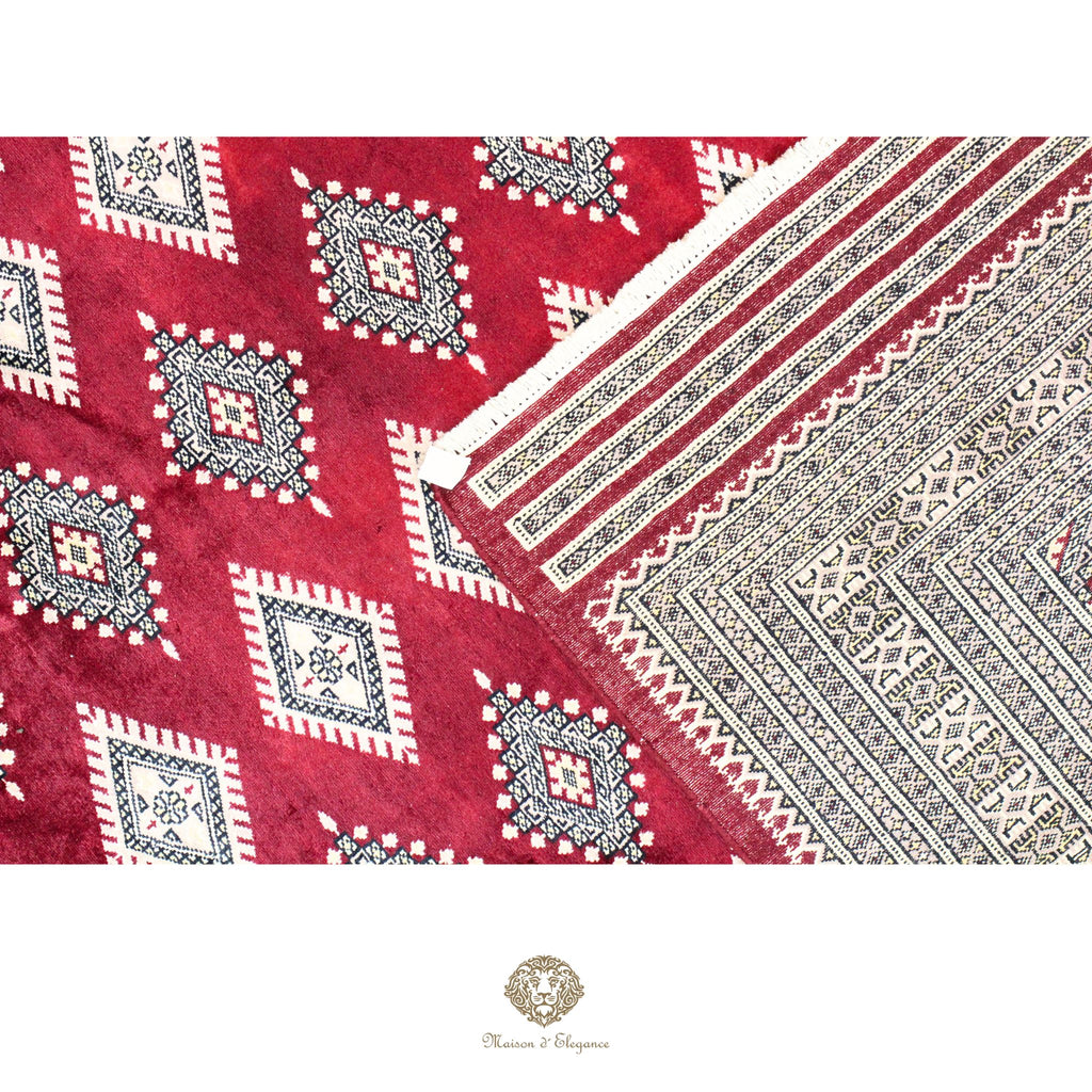 Alfombra de lana Jaldar Bukhara de colores intensos con diseño geométrico | Tradicional 243x291 cm