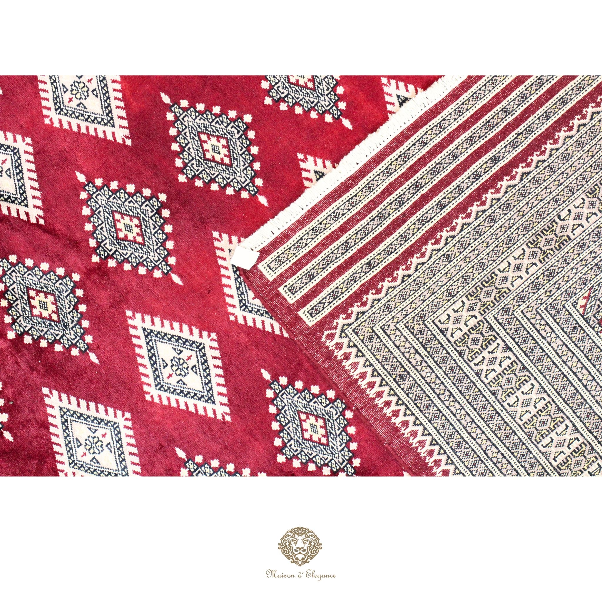 Alfombra de lana Jaldar Bukhara de colores intensos con diseño geométrico | Tradicional 243x291 cm