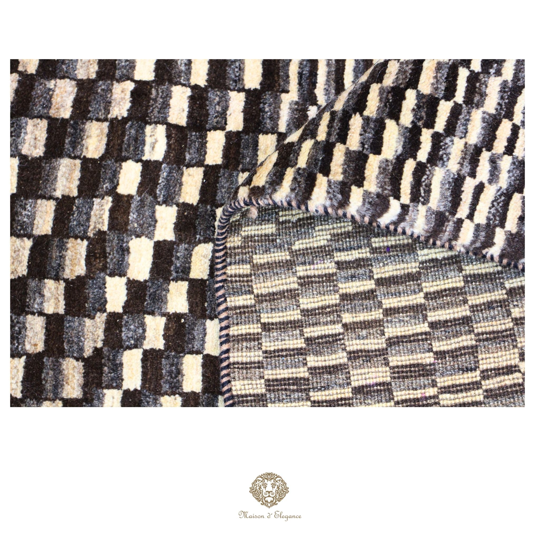 Alfombra persa Kashkuli naturale color tribal | Gabbeh de lana hecha a mano 111 x 183 cm