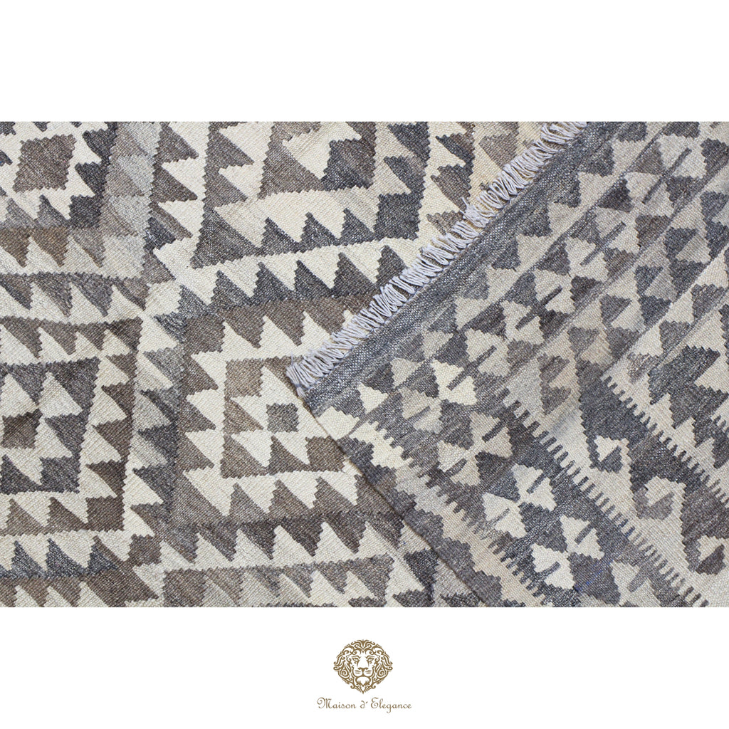 Alfombra Kilim Transicional Lana Geométrica 179x240 cm - Tintes Naturales