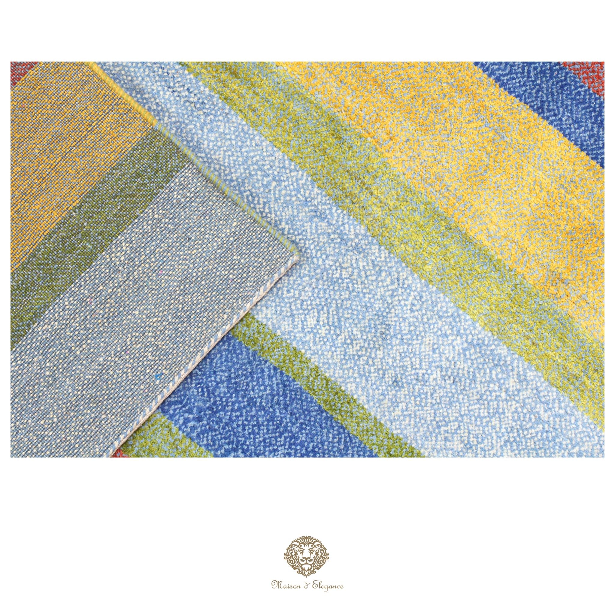 Alfombra persa Kashkuli colorida | Gabbeh de lana hecha a mano 191 x 204 cm
