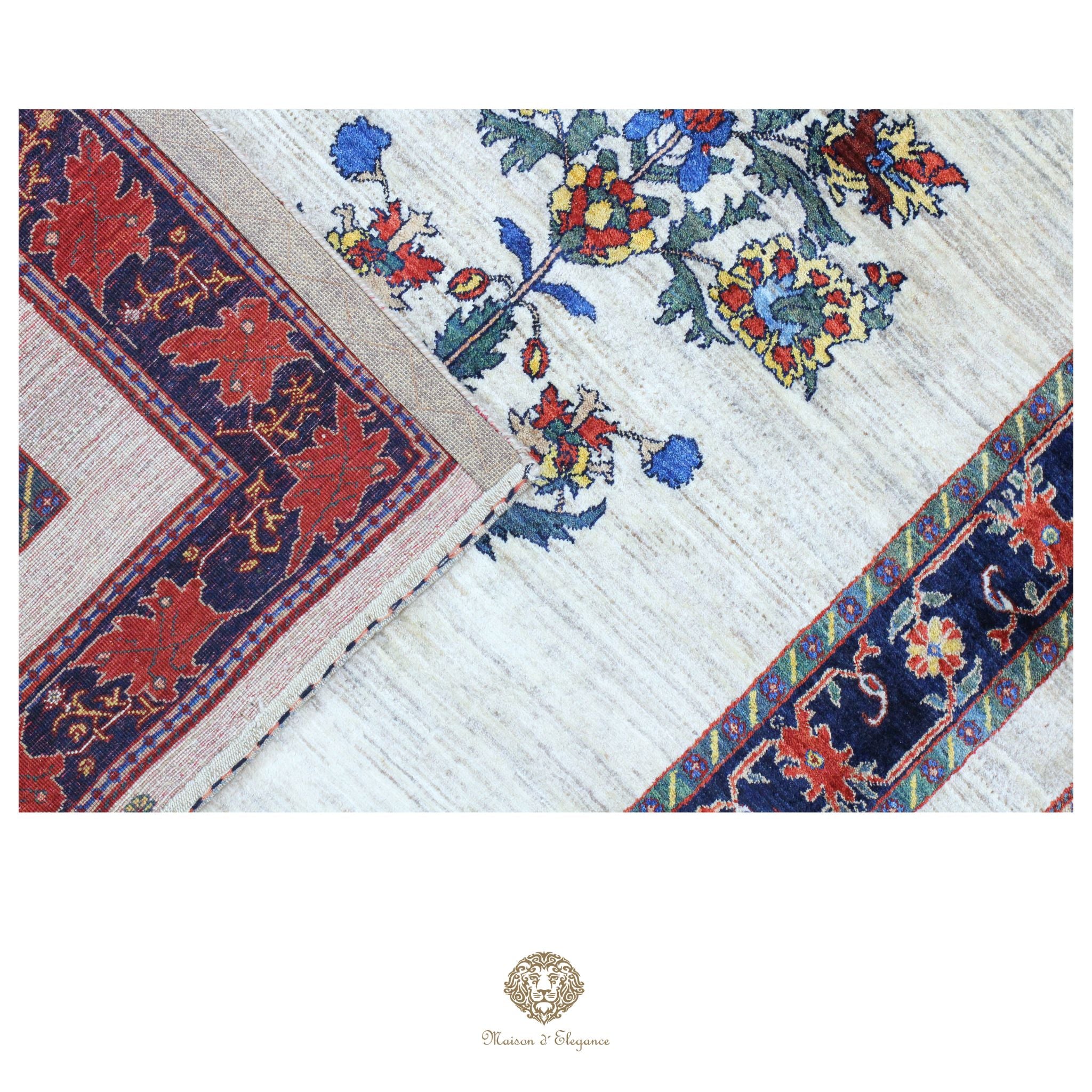 Alfombra persa Trible Fine Kashkuli con tintes naturales | Gabbeh de lana hecha a mano 170 x 240 cm