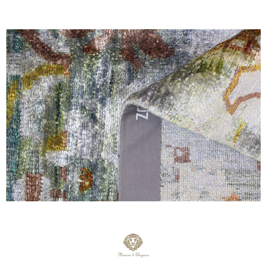 Alfombra persa moderna Kashkuli con tintes naturales | Seda hecha a mano 153 x 232 cm