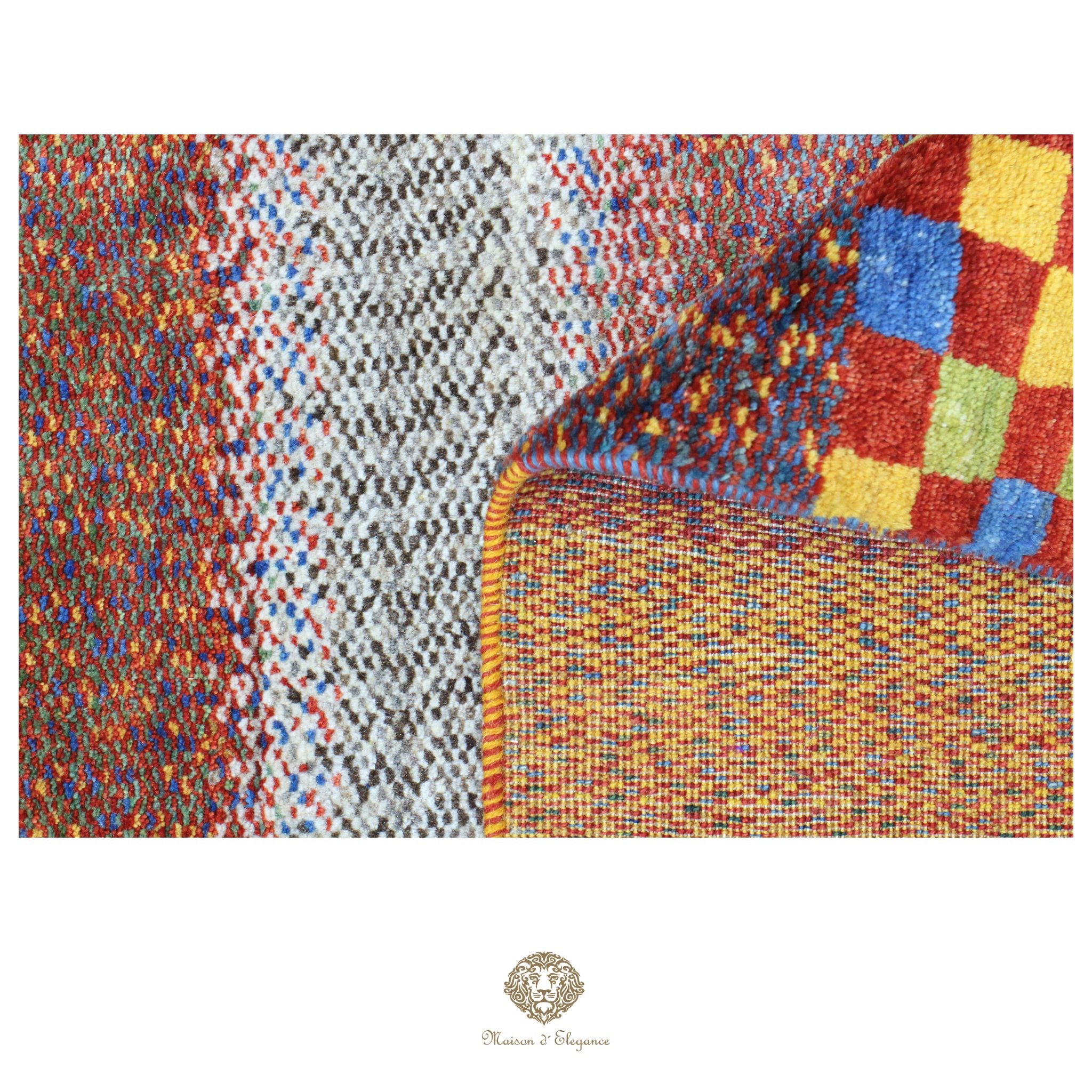 Alfombra persa Trible Fine Kashkuli con tintes naturales | Loribaft de lana hecha a mano 170 x 243 cm