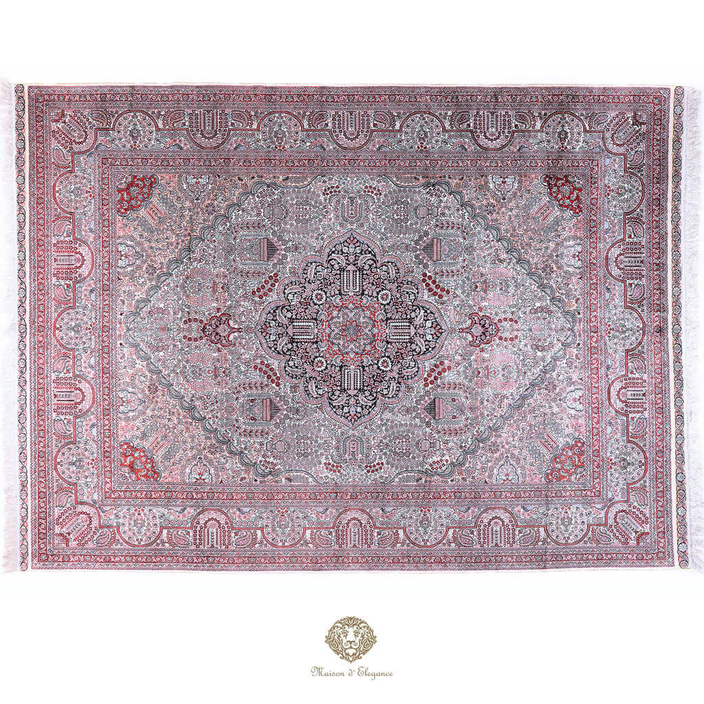 Alfombra china de seda de alta gama, exclusiva, hecha a mano | obra maestra, 310 x 440 cm
