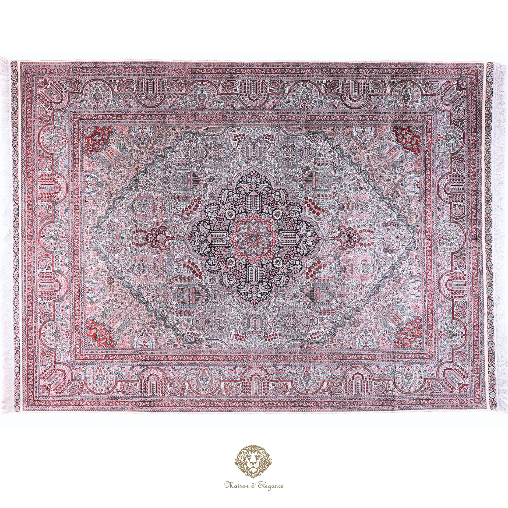 Alfombra china de seda de alta gama, exclusiva, hecha a mano | obra maestra, 310 x 440 cm