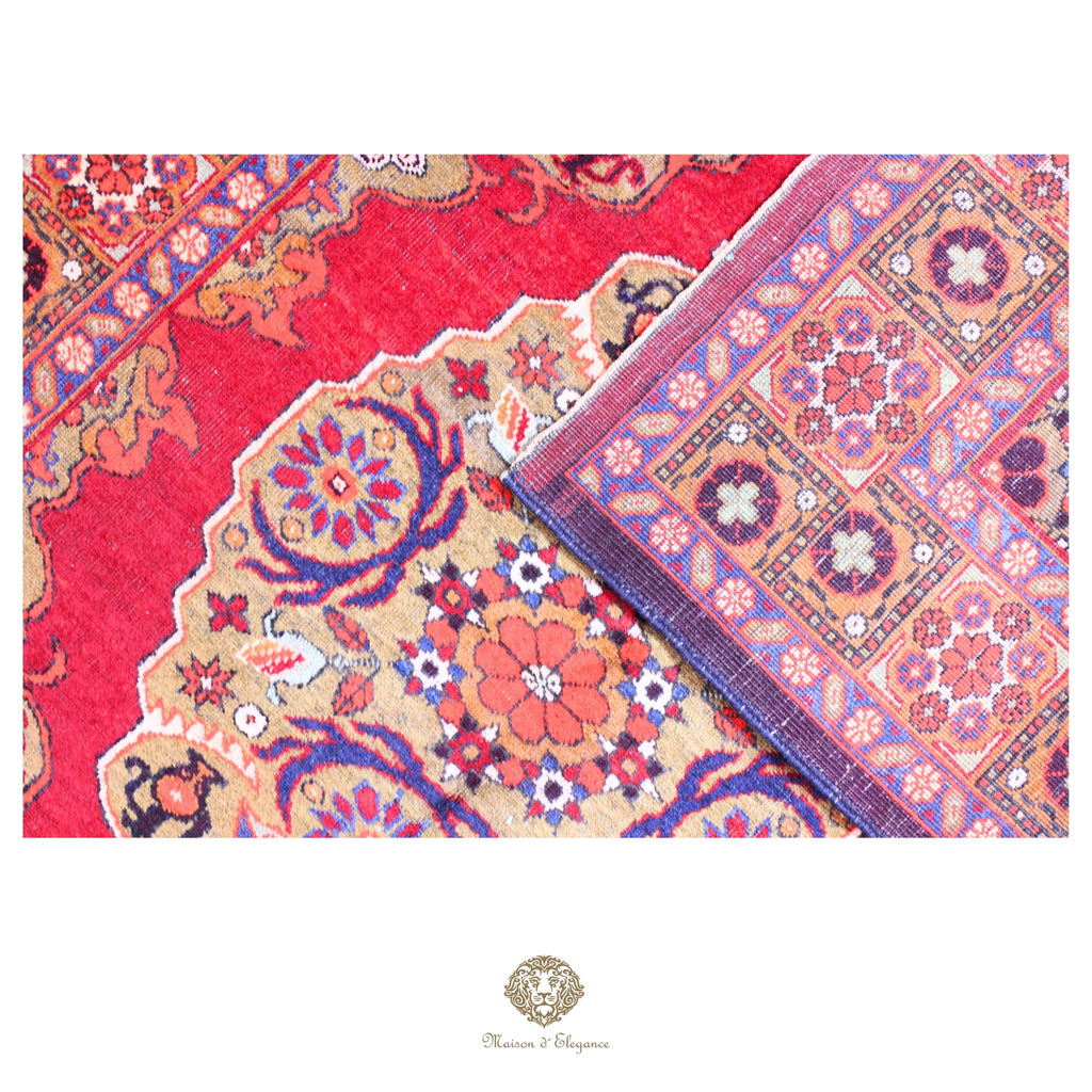 Alfombra persa Hamedan | Diseño tribal de lana teñida natural