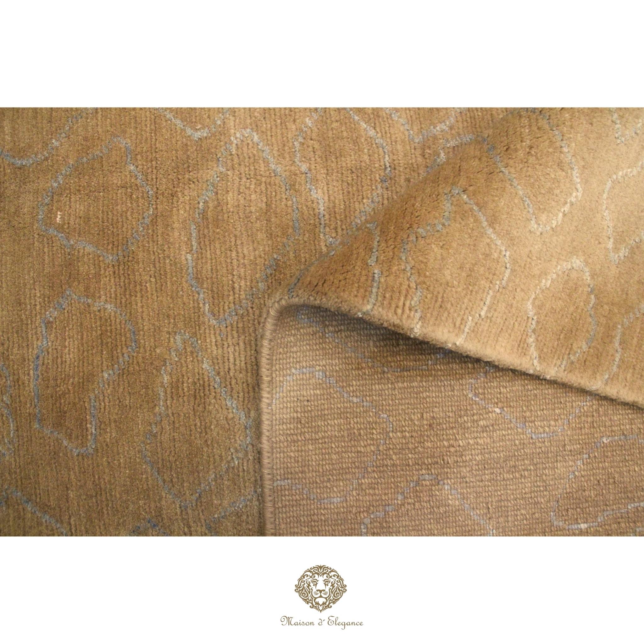 Textured brown fabric with abstract patterns 