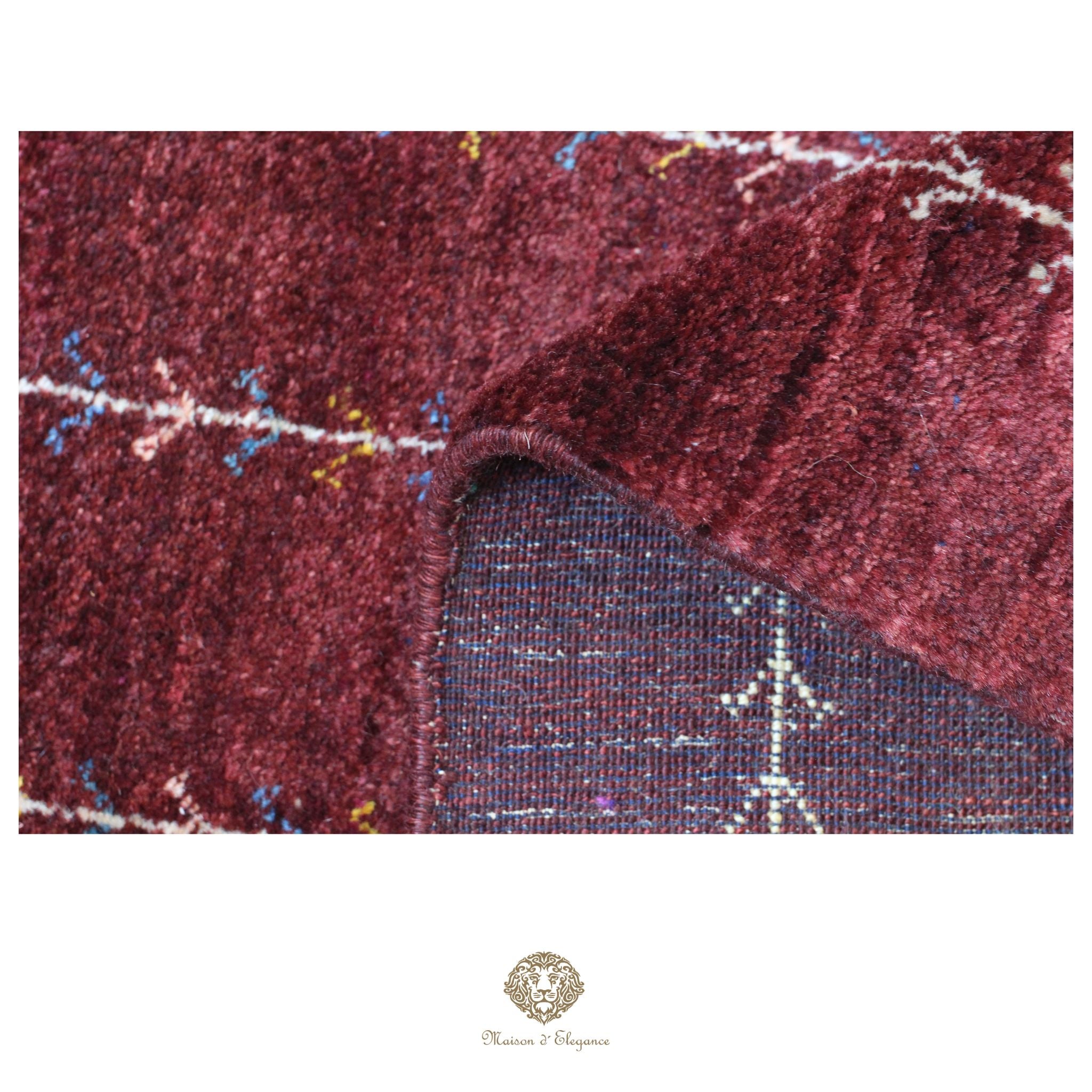 Alfombra persa Kashkuli rojo tribal naturale color | Gabbeh de lana hecha a mano 84 x 125 cm