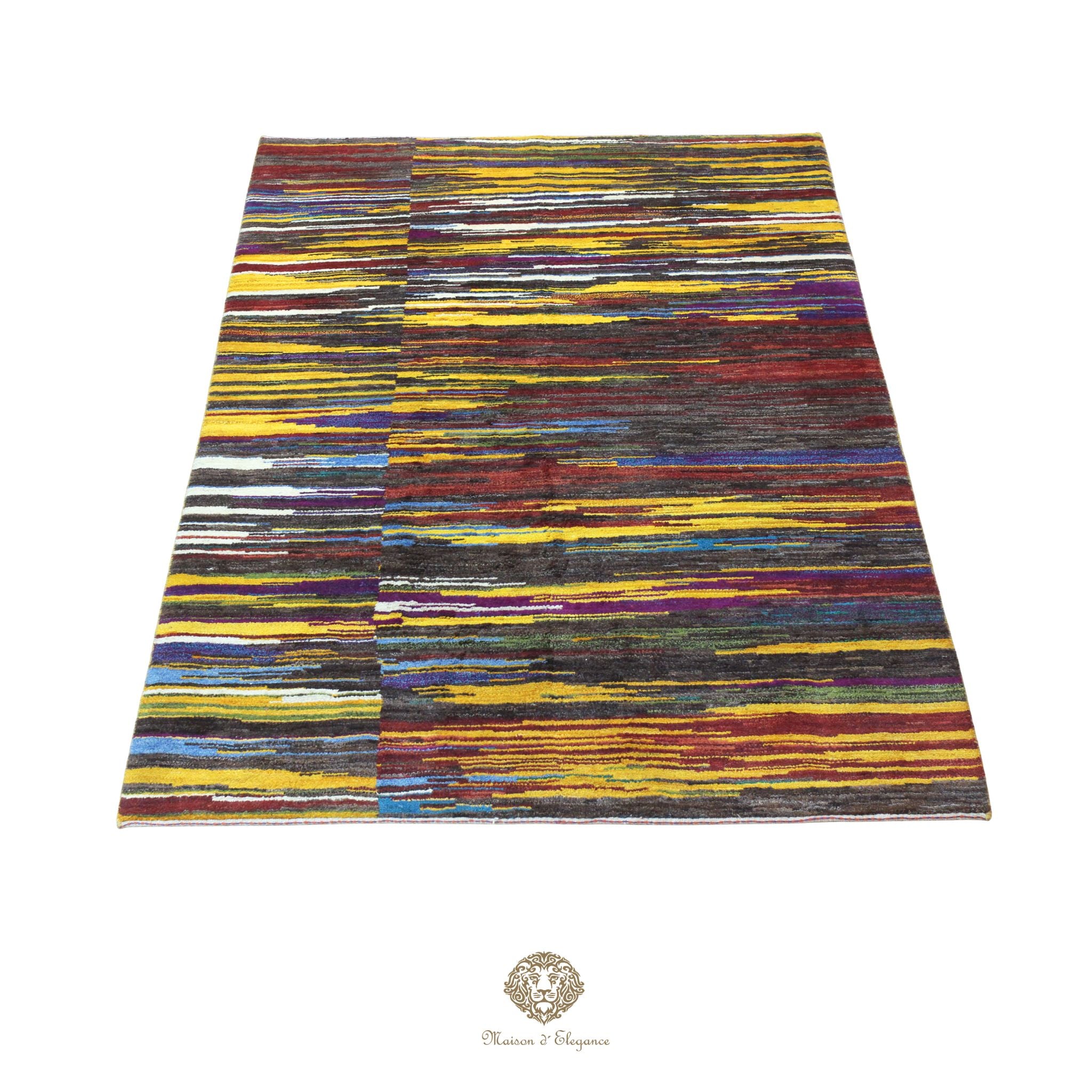Alfombra persa Kashkuli colorida vistosa | Gabbeh de lana hecha a mano 165 x 238 cm