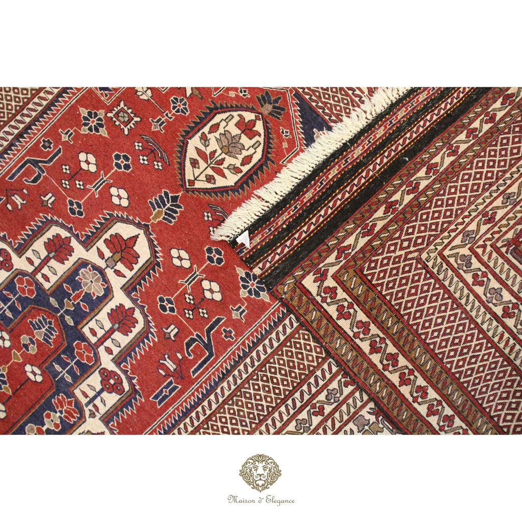 Fine Rare Flat-Weave Sumac Persian Wool Kilim | Medallion Design