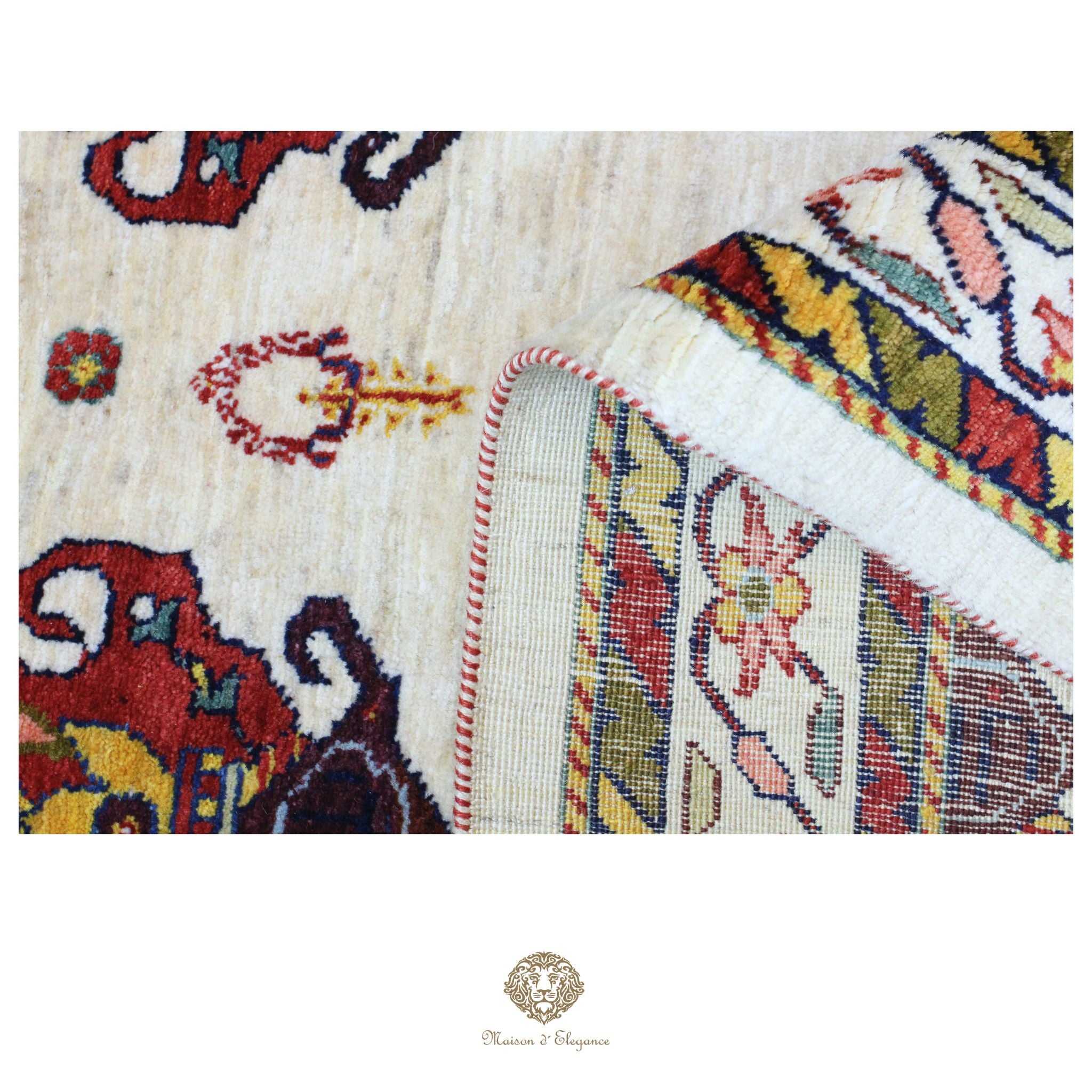 Alfombra persa Trible Fine Kashkuli con tintes naturales | Gabbeh de lana hecha a mano 147 x 212 cm