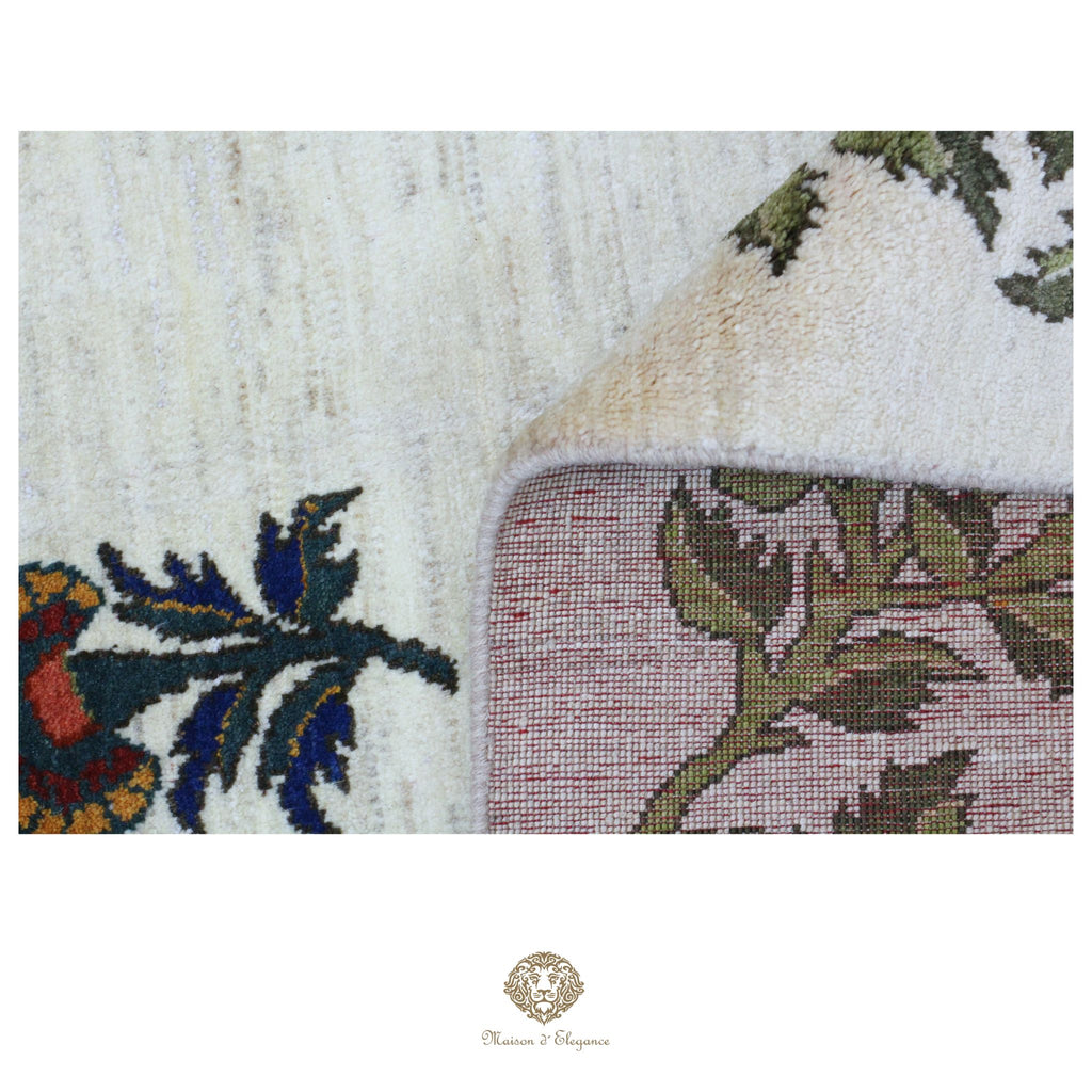 Alfombra persa Trible Fine Kashkuli con tintes naturales | Gabbeh de lana hecha a mano 156 x 197 cm