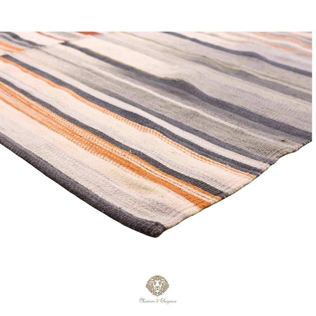 Alfombra persa Kia Sar Kilim hecha a mano de lana, colorida | Kilim de diseño Maison moderne 194 x 302 cm