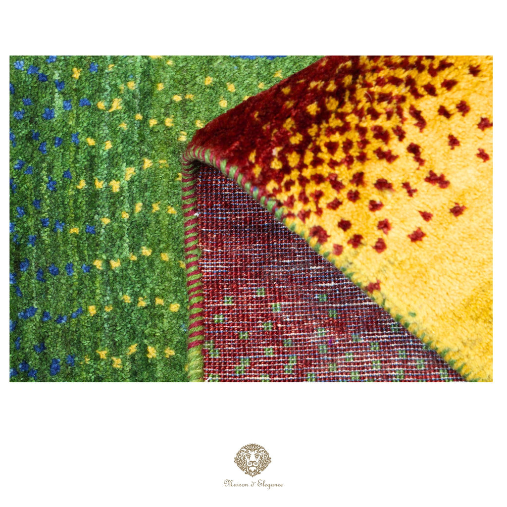 Alfombra persa Kashkuli colorida | Gabbeh de lana hecha a mano 85x121 cm