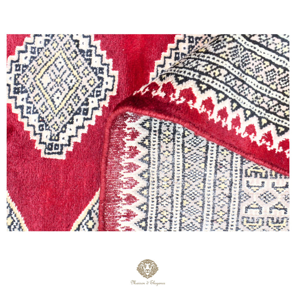 Alfombra de lana Jaldar Bukhara de colores intensos con diseño geométrico | Tradicional 203x312 cm