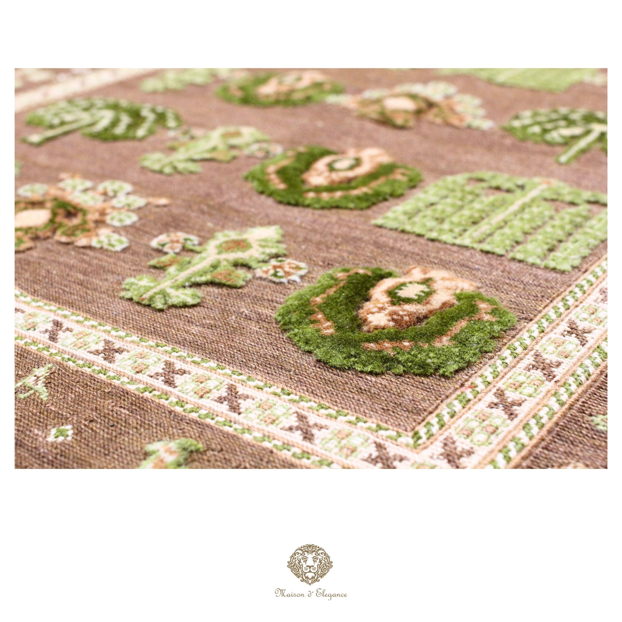 Alfombra persa Kashkuli de tejido plano, kilim bitécnico de lana | Hecha a mano, color natural, 120 x 180 cm