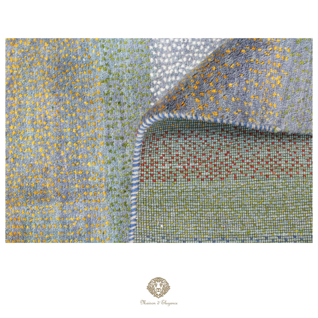 Alfombra persa Kashkuli colorida | Gabbeh de lana hecha a mano 203 x 219 cm