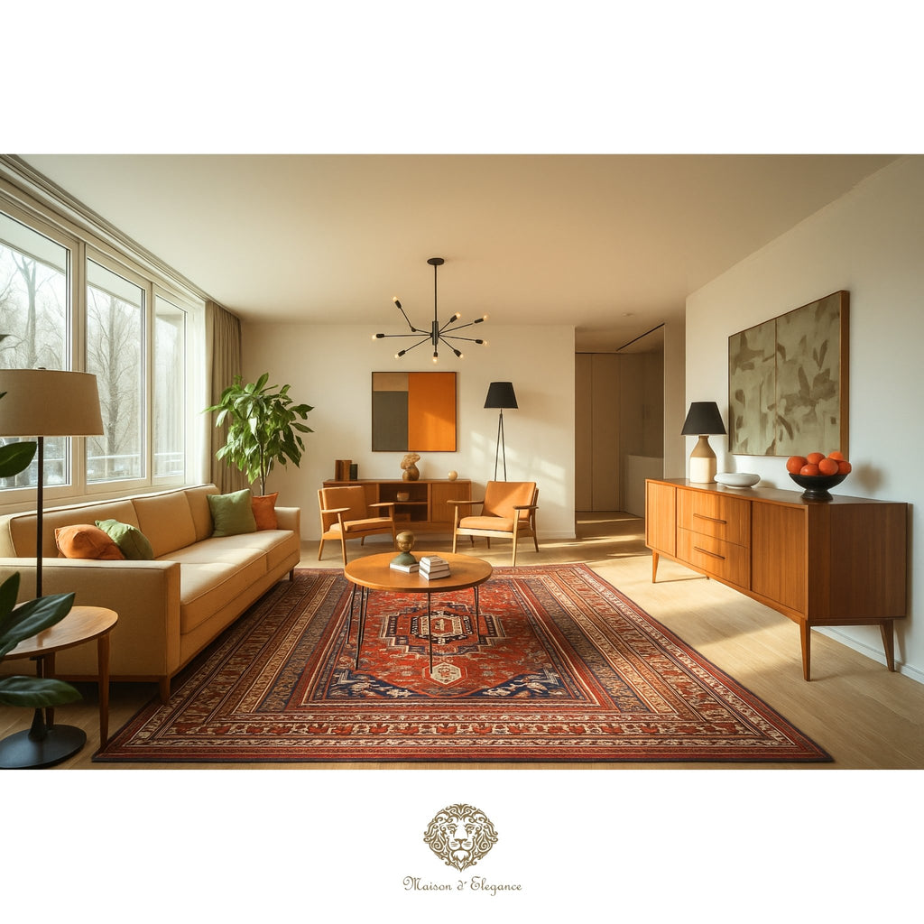 Fine Rare Flat-Weave Sumac Persian Wool Kilim | Medallion Design