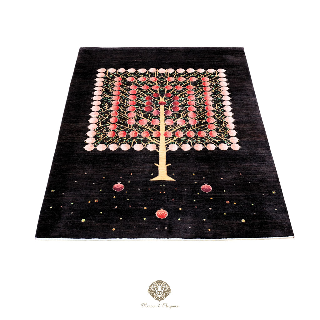 Alfombra persa Trible Fine Kashkuli con tintes naturales | Loribaft de lana hecha a mano 169 x 246 cm