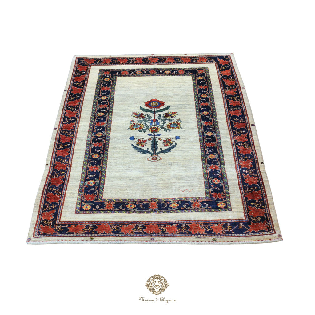 Alfombra persa Trible Fine Kashkuli con tintes naturales | Gabbeh de lana hecha a mano 170 x 240 cm