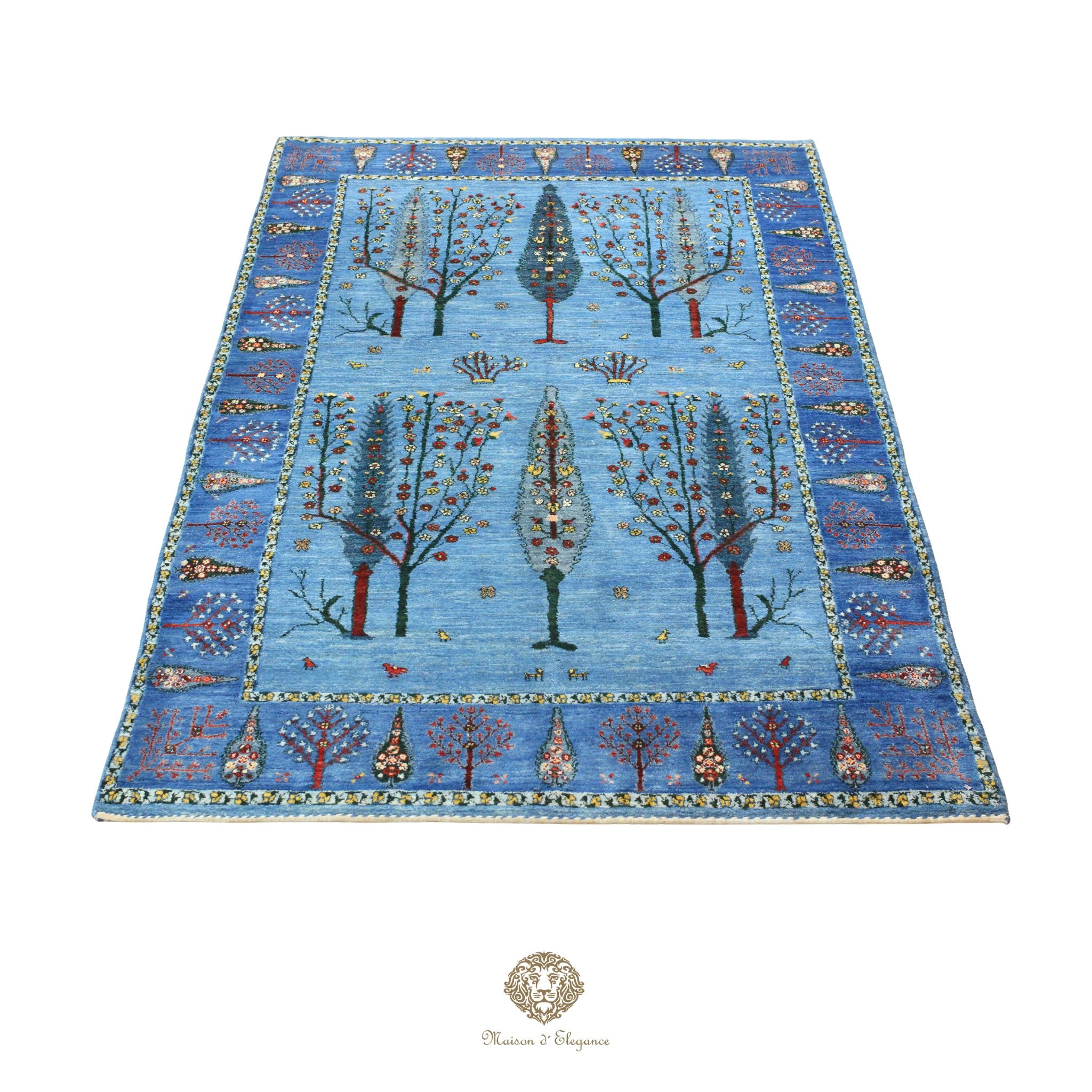 Alfombra persa Trible Fine Kashkuli con tintes naturales | Loribaft de lana hecha a mano 165 x 263 cm