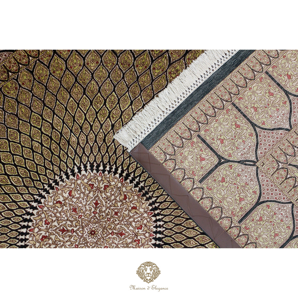 Alfombra persa exclusiva de seda pura, anudada a mano, teñida de forma natural, obra maestra de alta gama, firmada, 131x208 cm