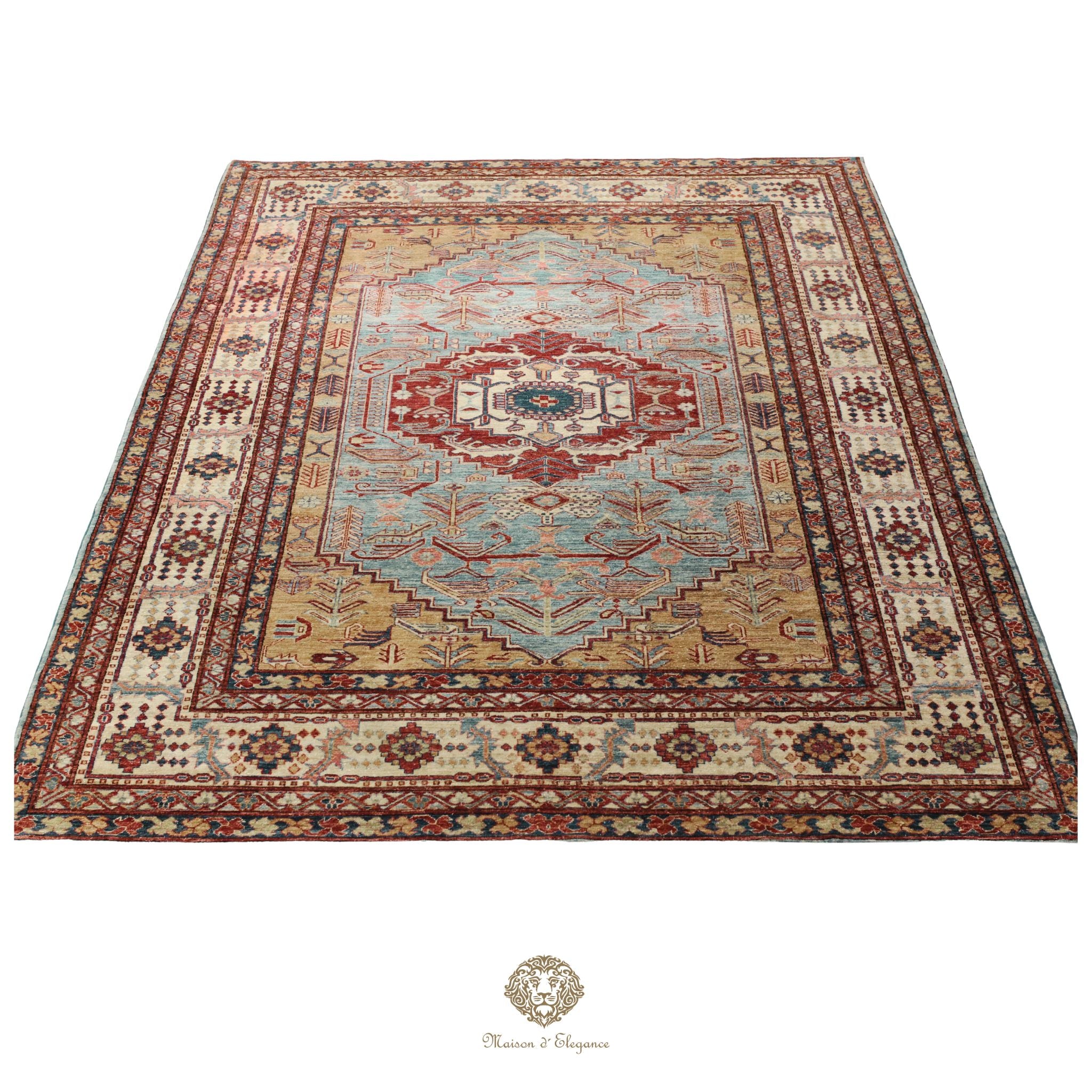Kasak Fine Wool Rug Medallion Classic Design | Hand-knotted  239 x 335 cm