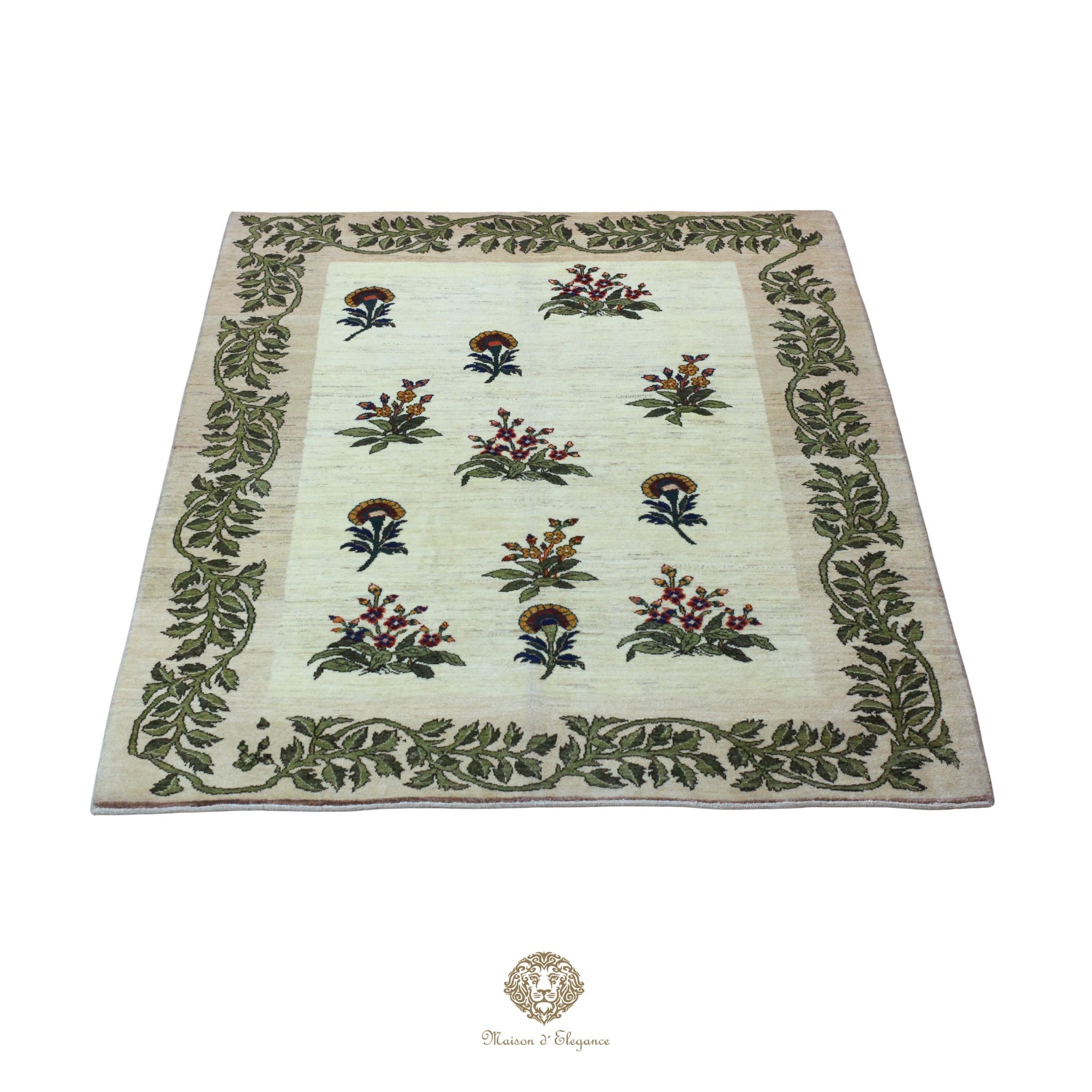 Alfombra persa Trible Fine Kashkuli con tintes naturales | Gabbeh de lana hecha a mano 156 x 197 cm