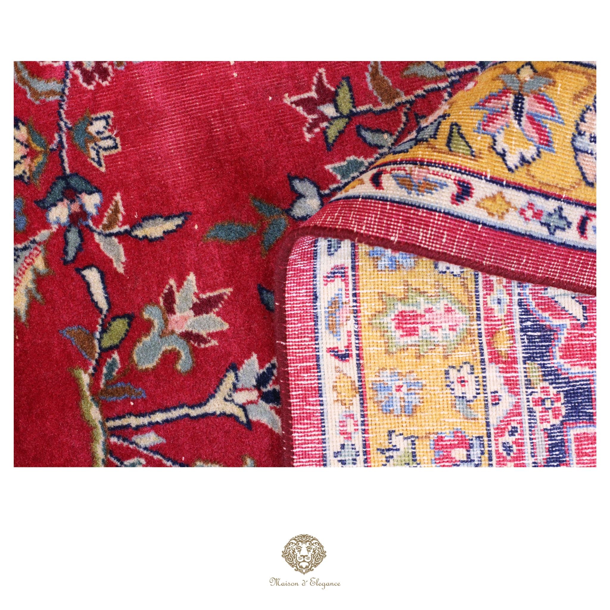 Alfombra persa clásica de lana Tabriz teñida naturalmente | Diseño de medallón hecho a mano 306 x 409 cm