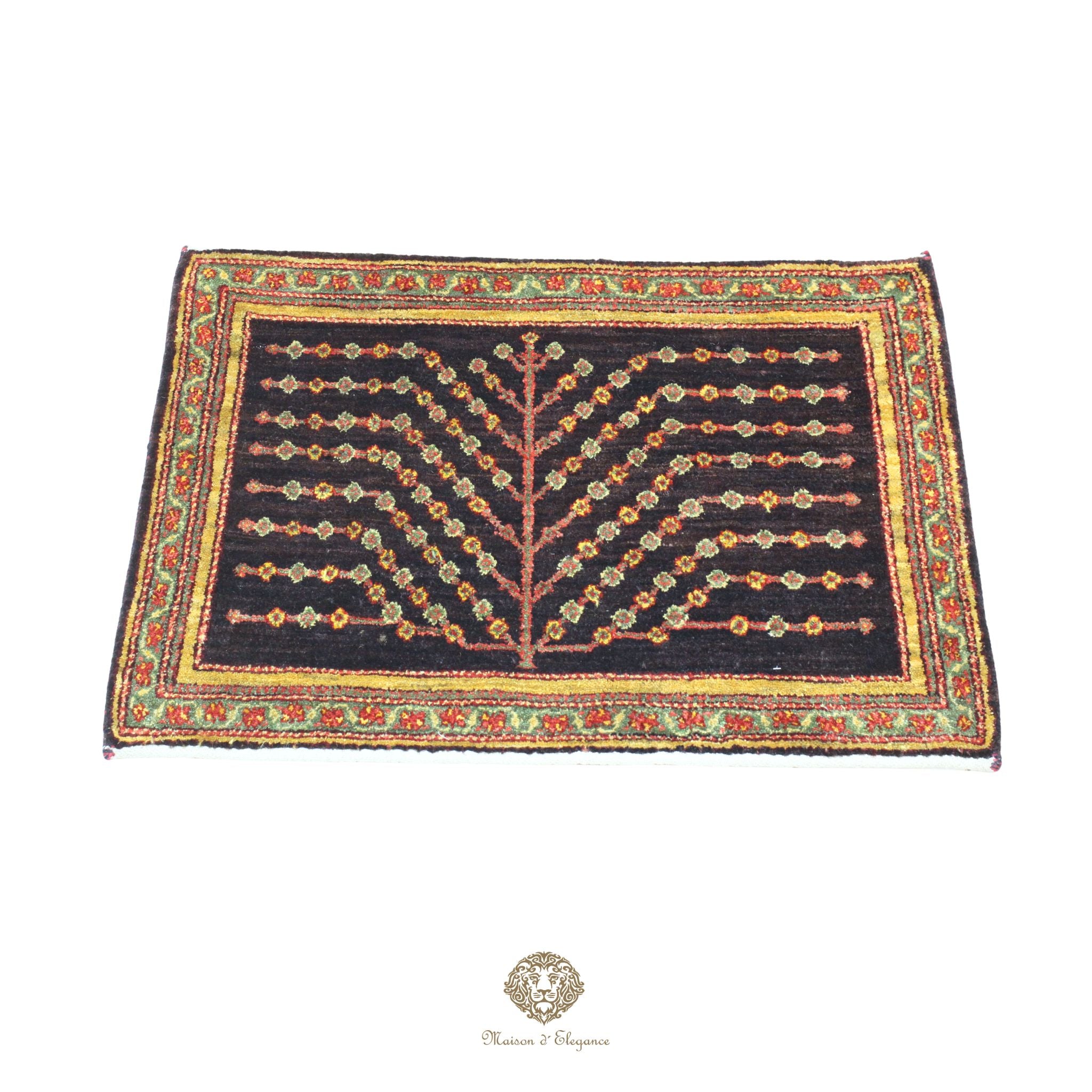 Alfombra persa Trible  Kashkuli con tintes naturales | Loribaft de lana hecha a mano 63 x 87 cm