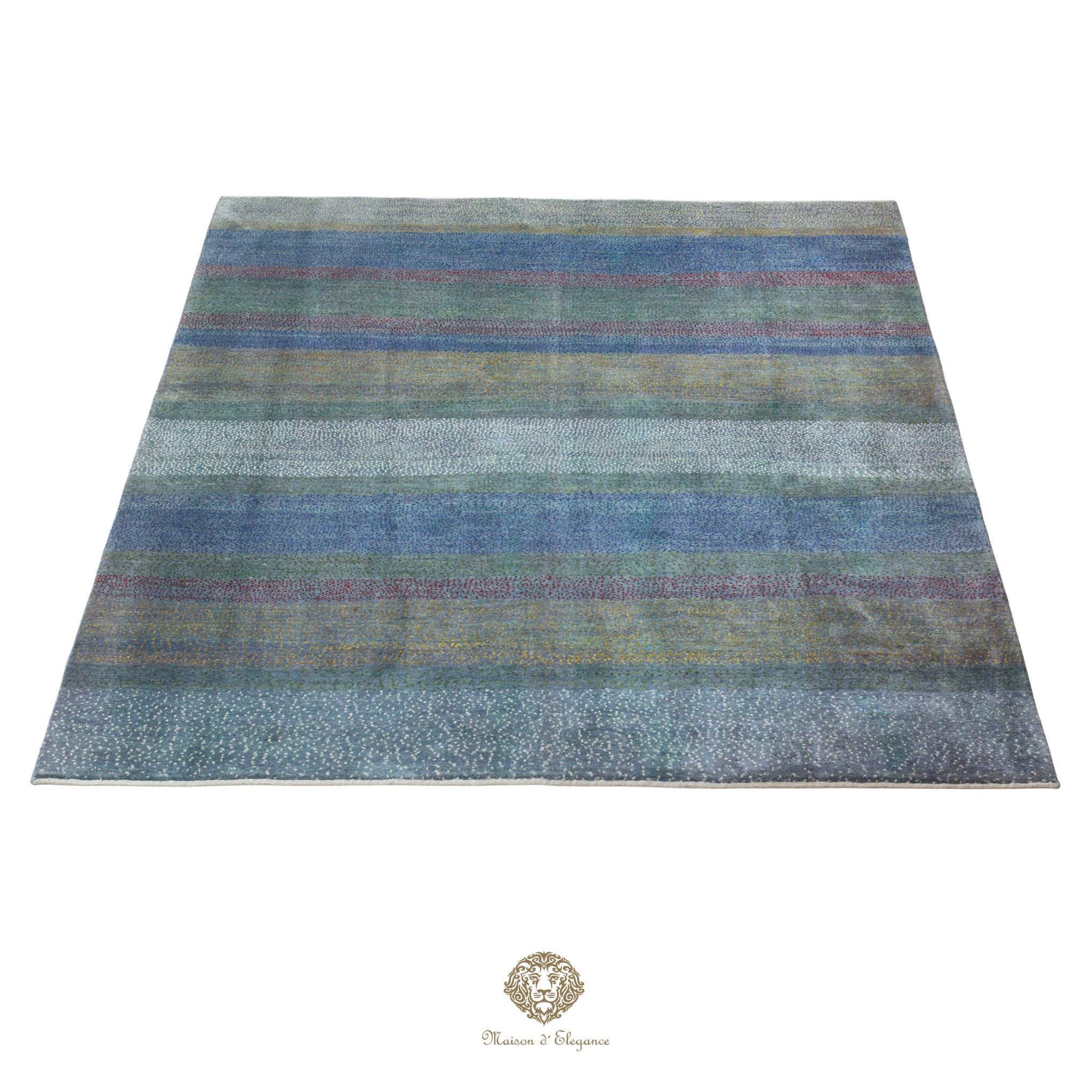 Alfombra persa Kashkuli colorida | Gabbeh de lana hecha a mano 203 x 219 cm