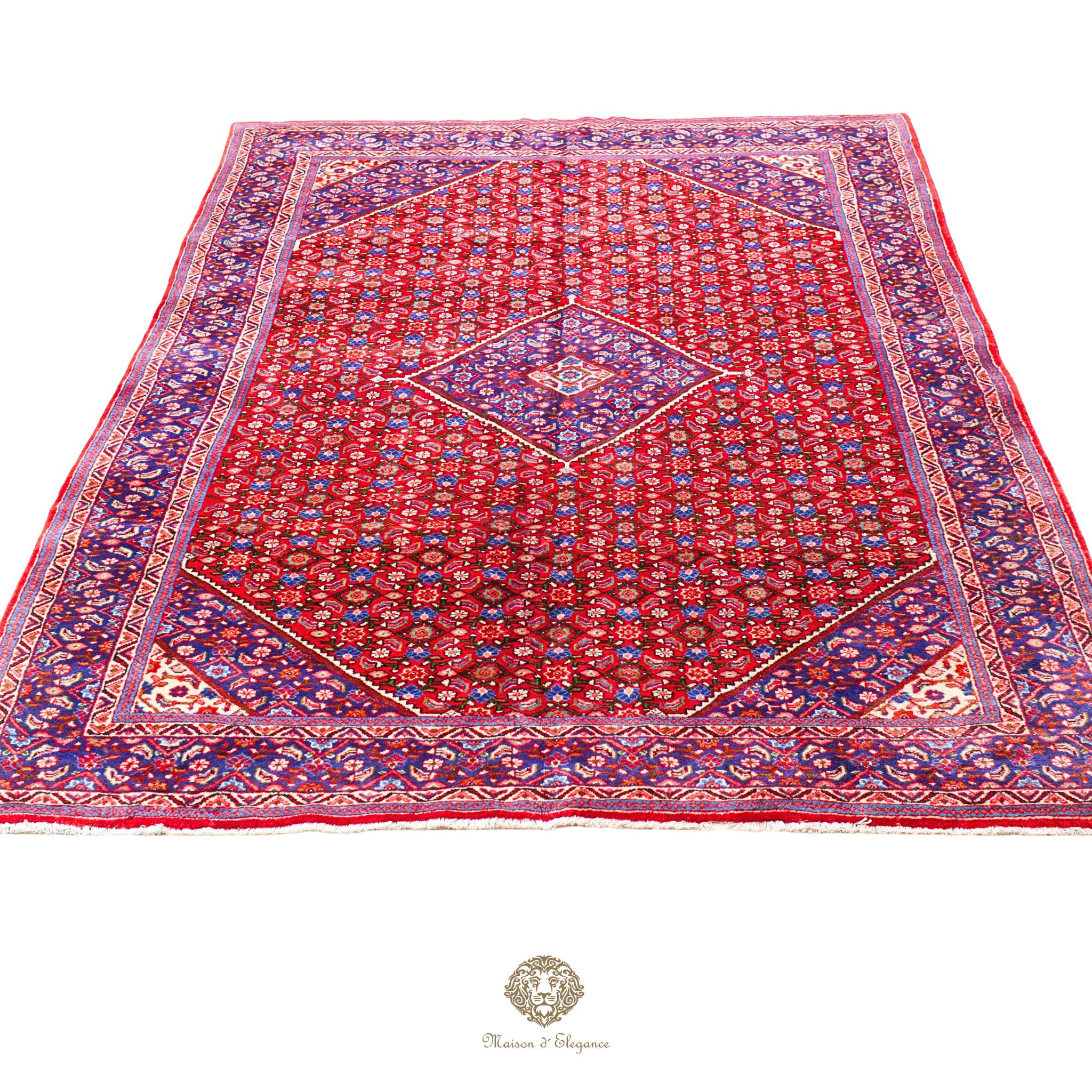 Alfombra Hamedan Lana Centro Geométrico Persa Tradicional | diseño de medallón hecho a mano 274 x 391 cm
