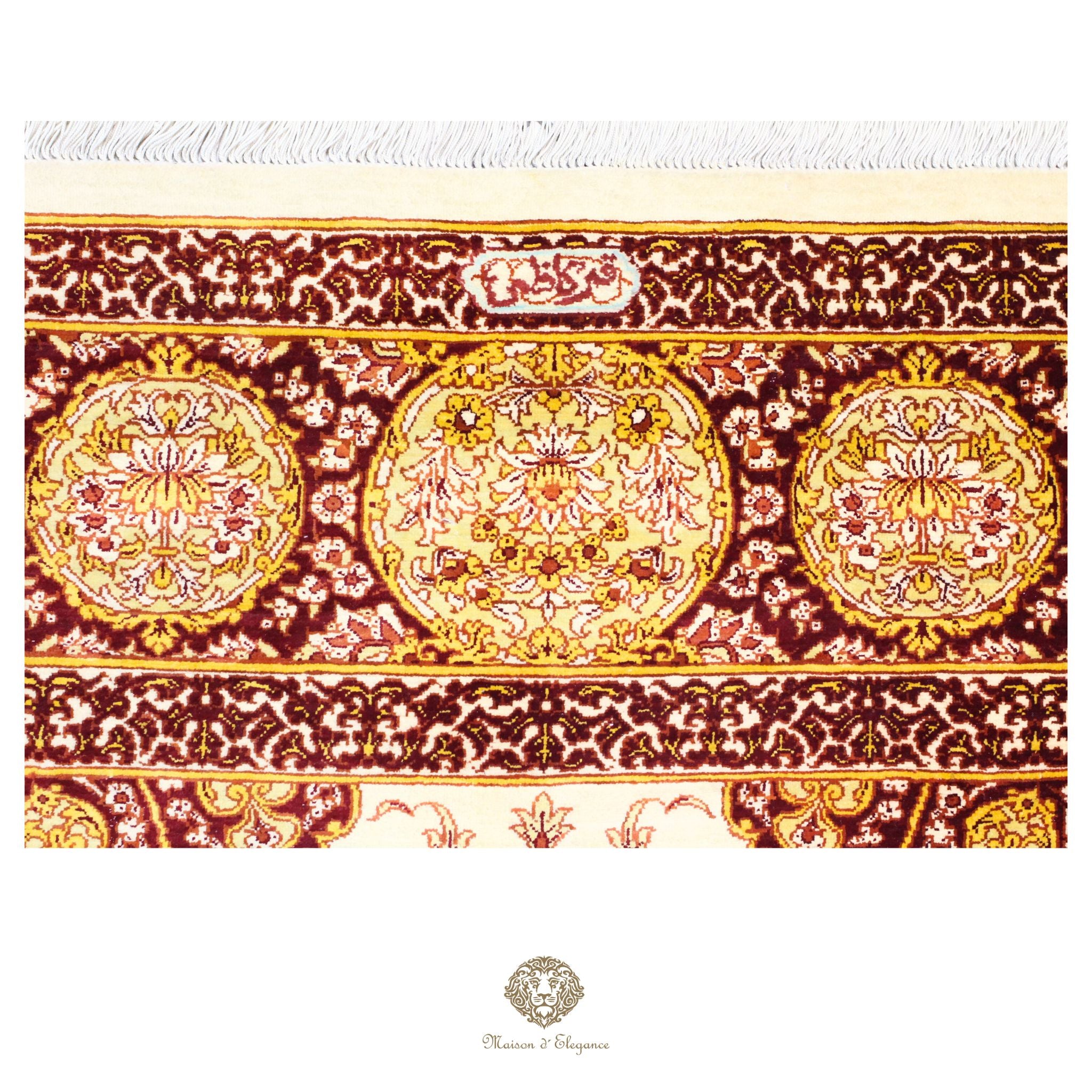 Alfombra persa exclusiva de seda pura, anudada a mano, teñida de forma natural | obra maestra de alta gama, firmada, 135 x 210 cm