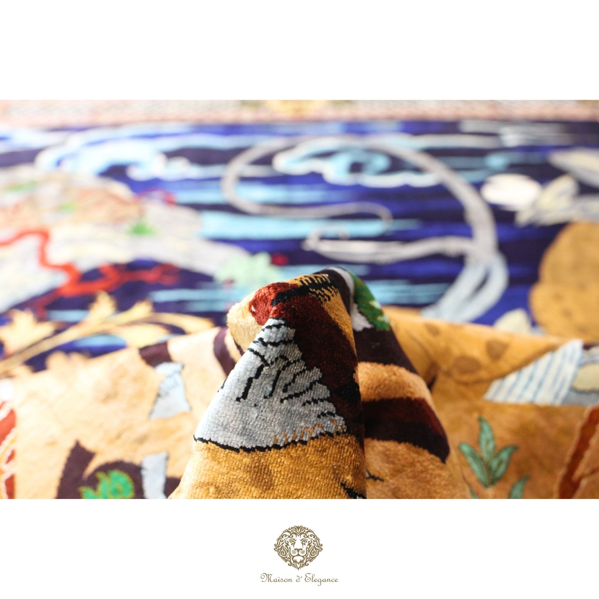 Alfombra persa exclusiva de seda pura, anudada a mano, teñida de forma natural, obra maestra de alta gama, firmada, 99x157 cm