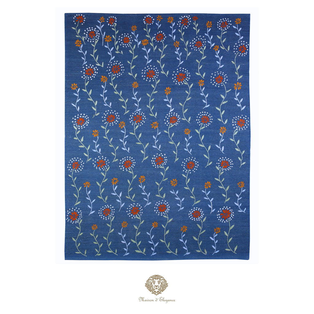Kilim única moderna Tejido a Mano | Alfombra Plana de Lana y Seda con Tintes Naturales 170x227 m