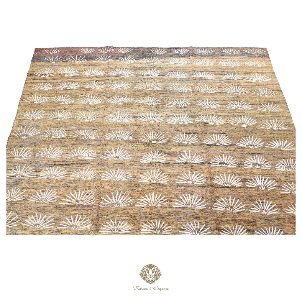 Kilim única moderna Tejido a Mano | Alfombra Plana de Lana y Seda con Tintes Naturales 232x307 cm